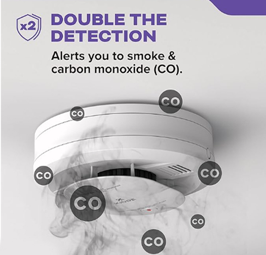 Certified technician installing new smoke and carbon monoxide detectors in a residential home, part of BB Dryer Vents safety services in Downingtown, PA