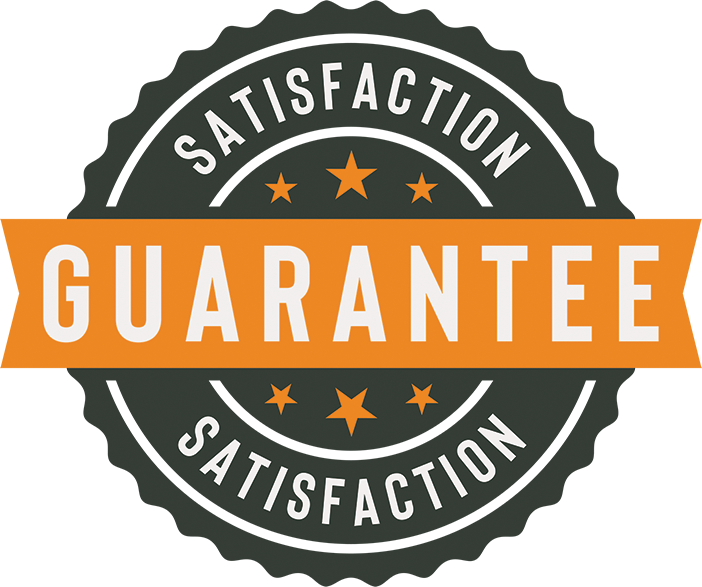 Satisfaction Guarantee badge for BB Dryer Vents promising certified technicians, on-time arrival, and professional dryer vent cleaning service