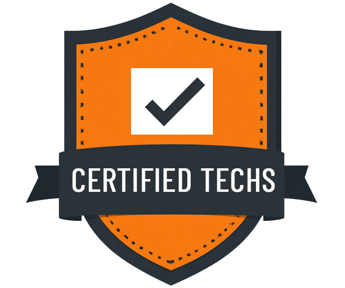 Certified technician badge for BB Dryer Vents, professional dryer vent cleaning by trained and insured experts in Chester County